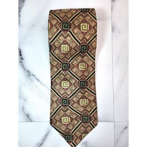 Pavia 100% Silk Men's Tie Hand Made in Italy Geometric Pointed Tie Professional